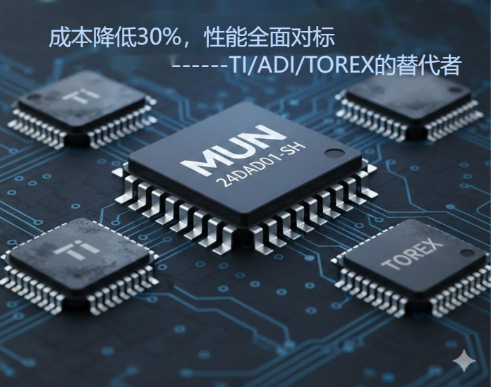 成本降低30%，性能全面對(duì)標(biāo)：MUN24AD01-SH成為T(mén)I/ADI/TOREX的替代者